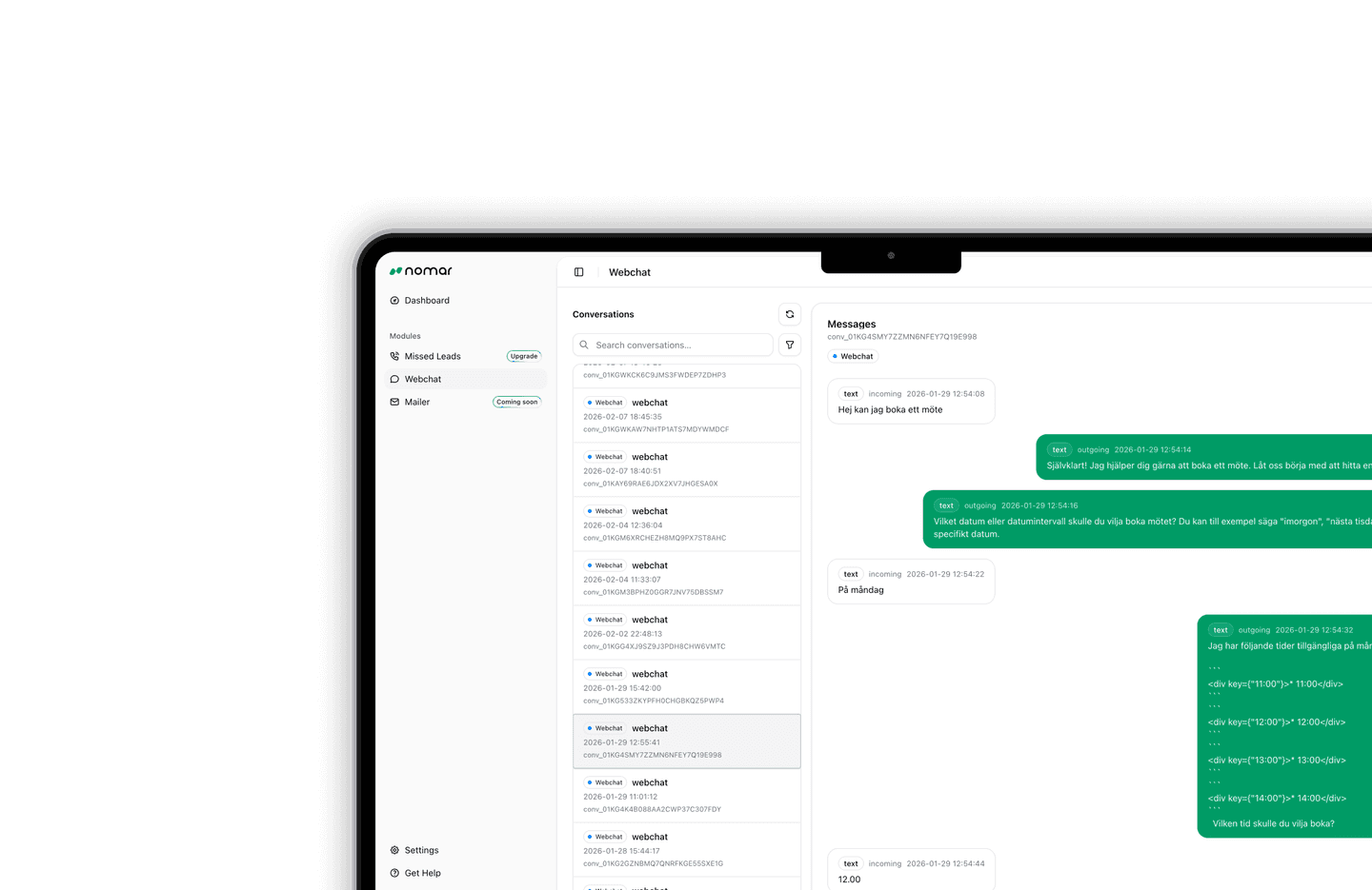 Nomar Nexus – alla konversationer samlade